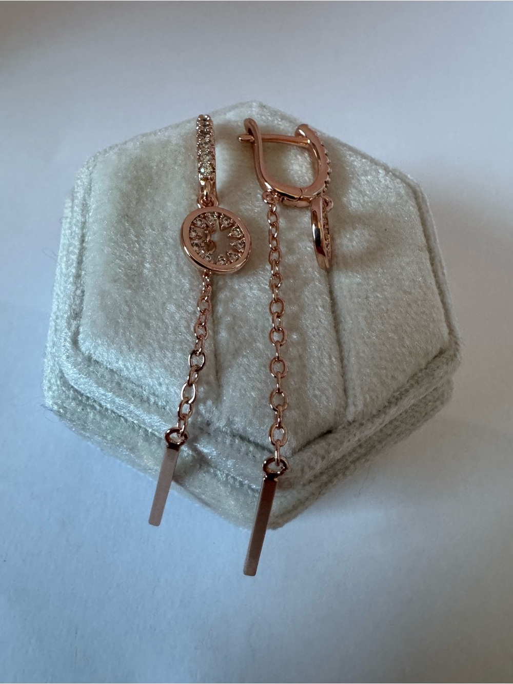 Vintage 14K 585 Rolled Rose Gold Earrings | Not Solid Gold